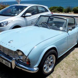 Onder die groep voertuie was daar ook ‘n Truimph TR4 vanuit die 1970’s
